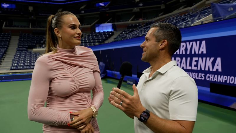 CNN’s Andy Scholes speaks to Aryna Sabalenka after second consecutive US Open title