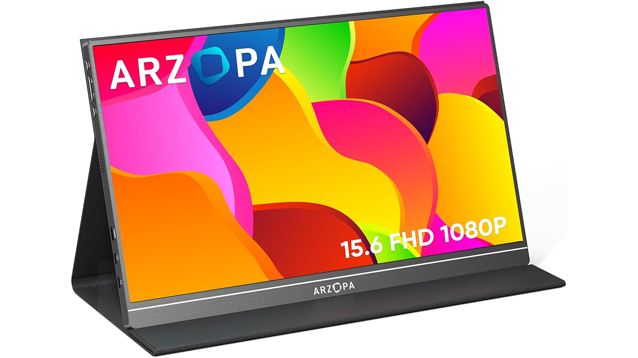 Tragbarer Monitor von ARZOPA, 15,6'', 1080P – Stockfoto