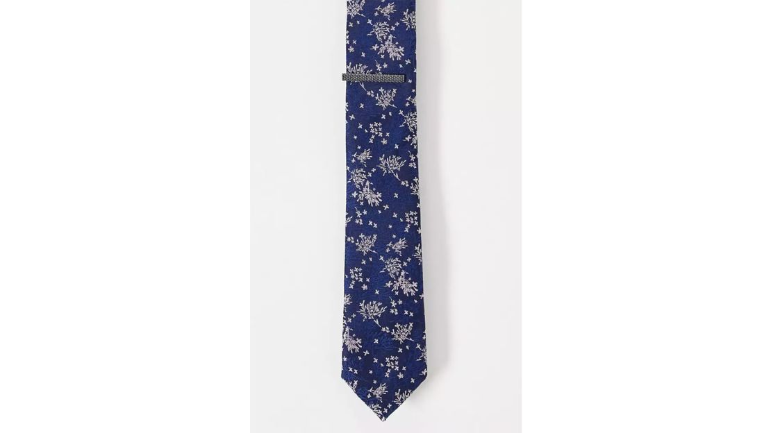 Asos Slim Tie in Navy Ditsy Design