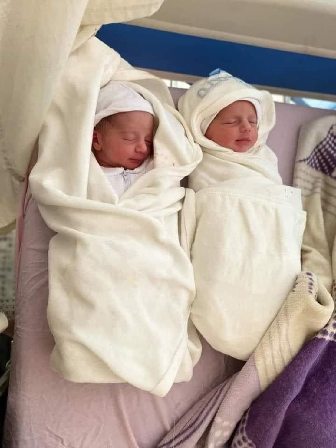 Palestinian twins, Aysal and Aser, were killed by an Israeli strike east of Deir al-Balah, central Gaza, on August 14, three days after their birth. At least 115 babies have been born and killed in the enclave, the health ministry said.