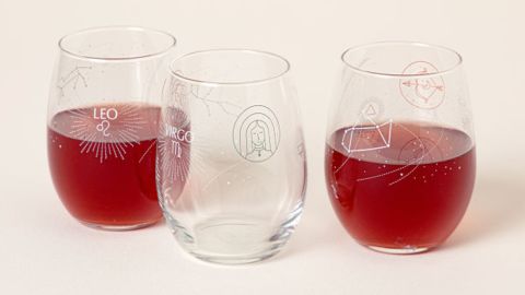 Astrological wine glass