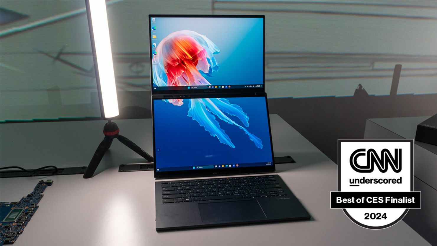 The ASUS Zenbook Duo is a dual screen laptop with two OLED displays