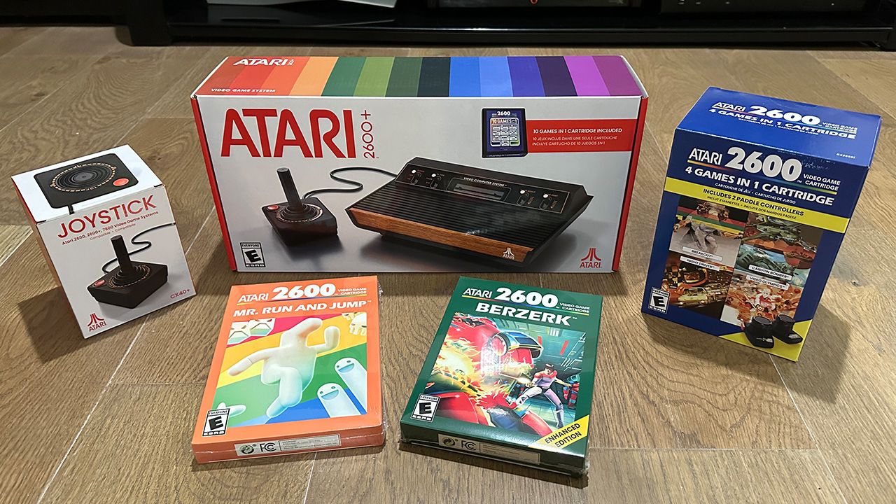  4 in 1 Game Cartridge with Paddle Pack Atari 2600+