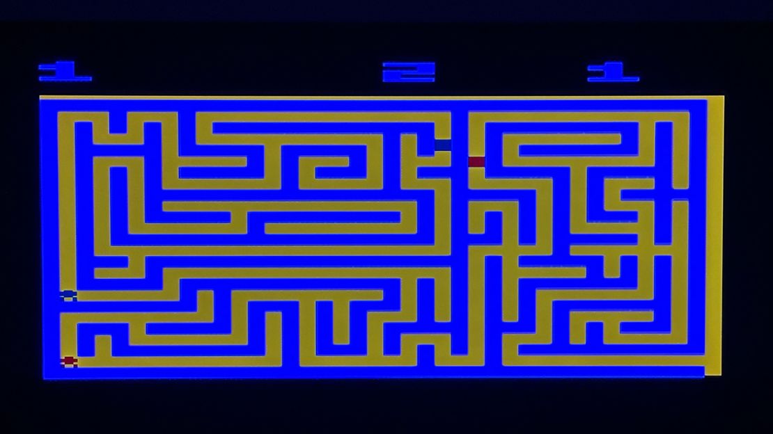 Maze Craze on the Atari 2600+. The red police officer on the left has only two weeks <a href="https://tvtropes.org/pmwiki/pmwiki.php/Main/RetIrony" target="_blank">until retirement</a>.