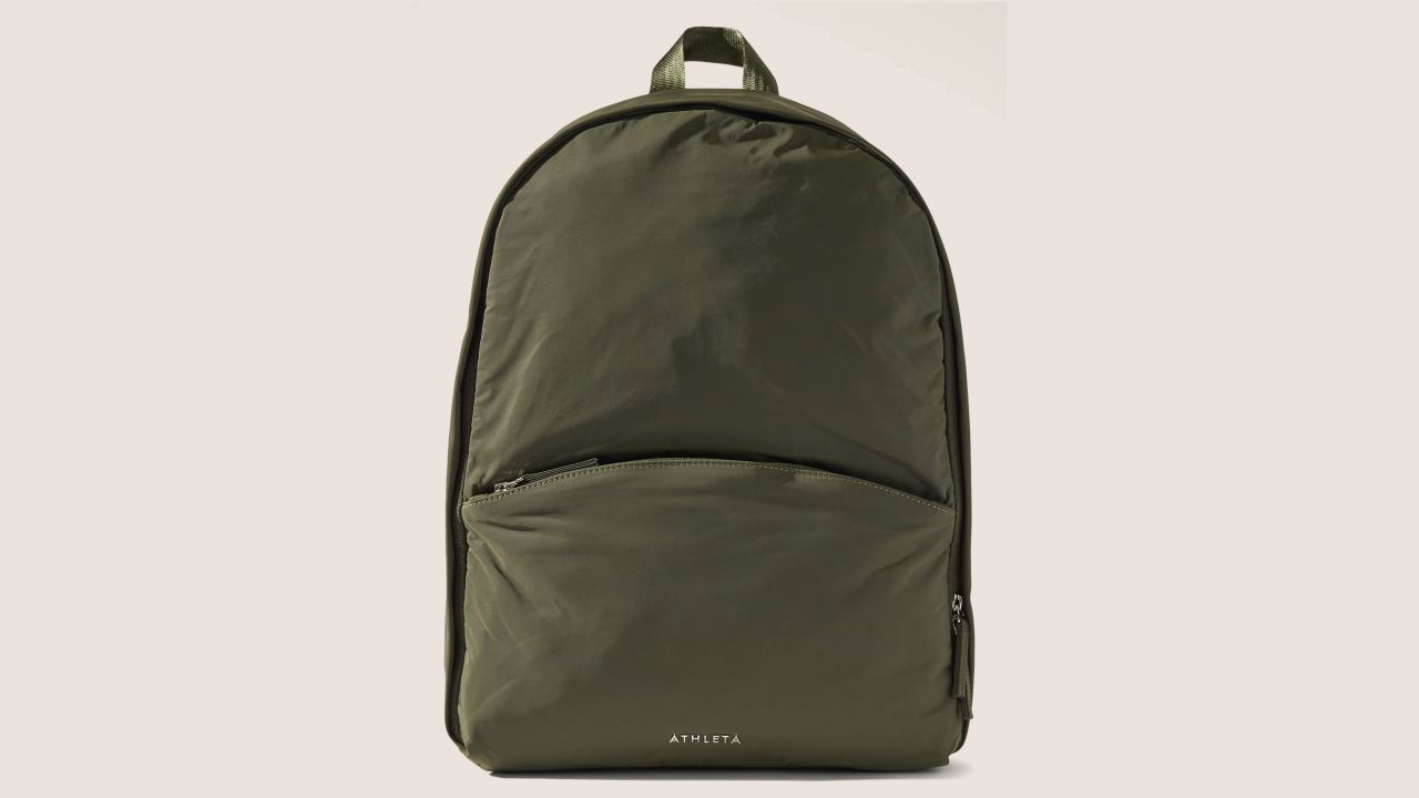 athleta all about backpack in aspen olive