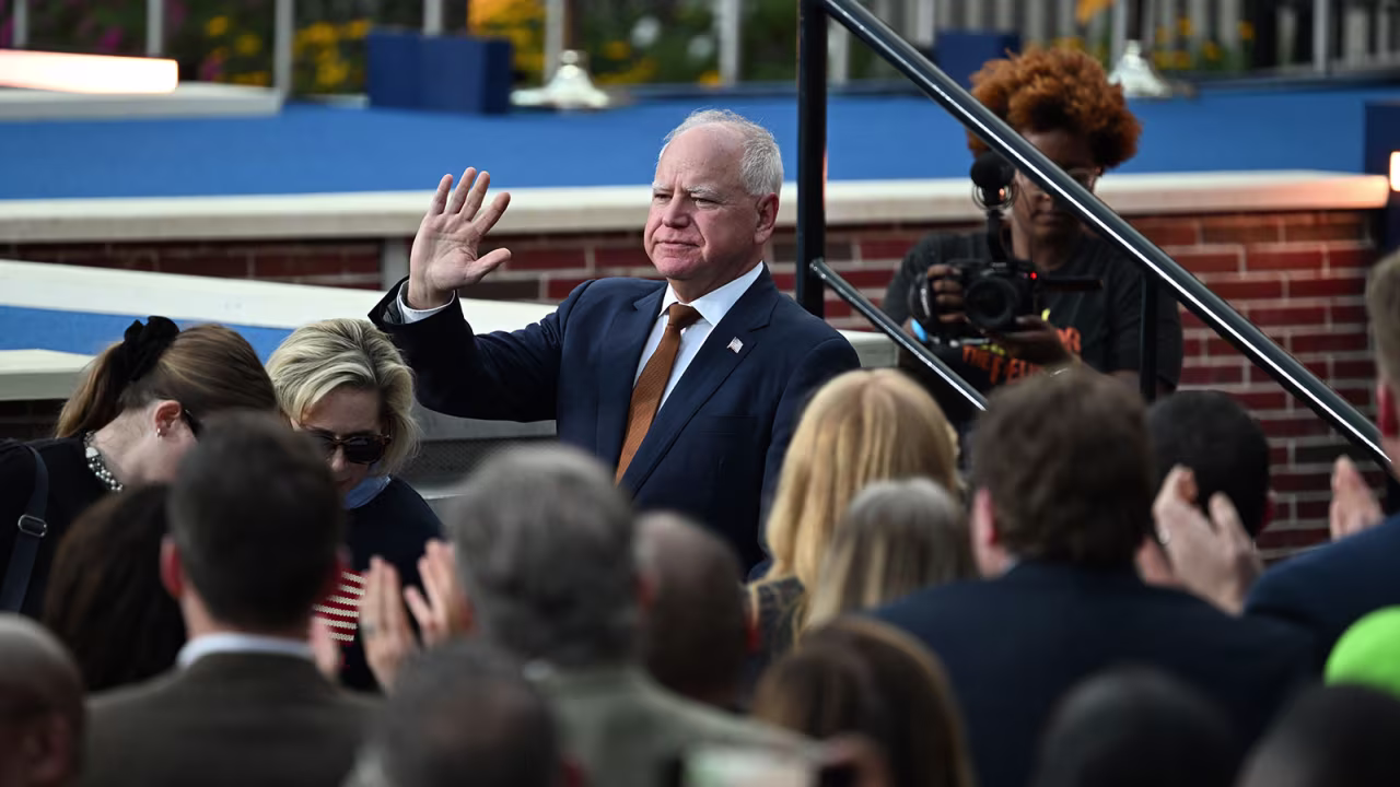Minnesota Gov. Tim Walz at Howard University in Washington, DC, on Wednesday, November 6.