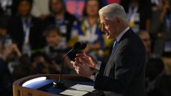 Former President Bill Clinton speaks during the DNC on Wednesday, August 21, in Chicago. Austin Steele/CNN