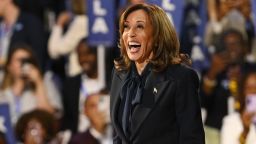 Harris at the United Center during the Democratic National Convention in Chicago, Illinois, on August 22, 2024