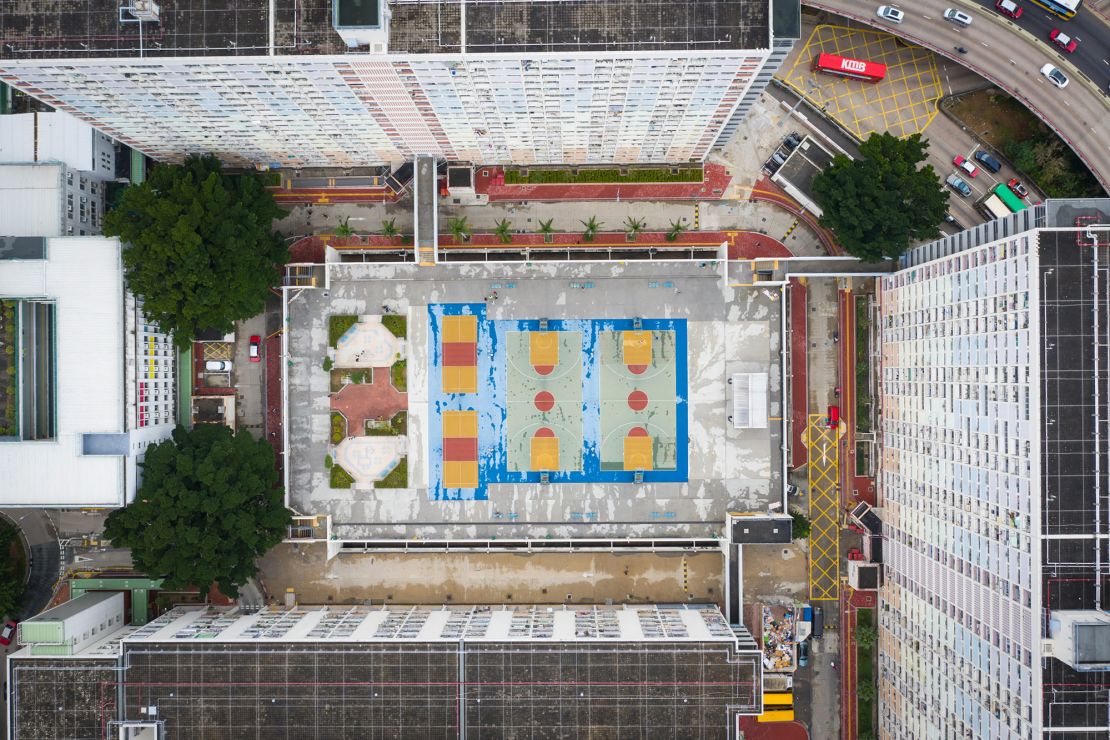 The basketball courts at Choi Hung's 