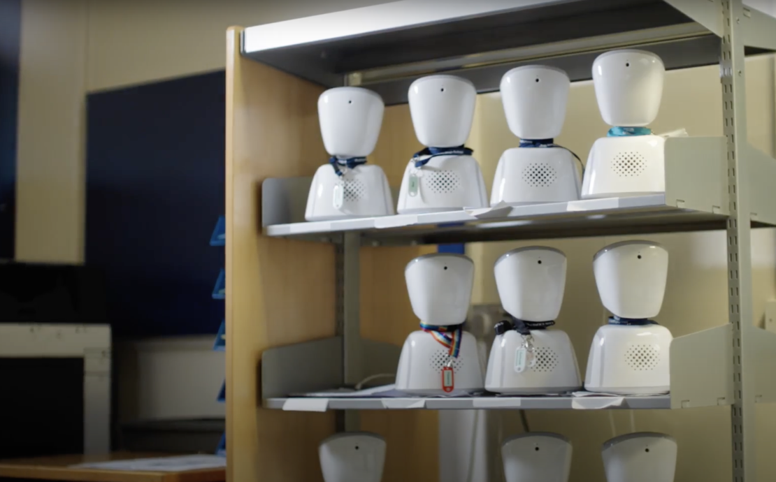 An AV1 charging station at Moulsham High School, in England.