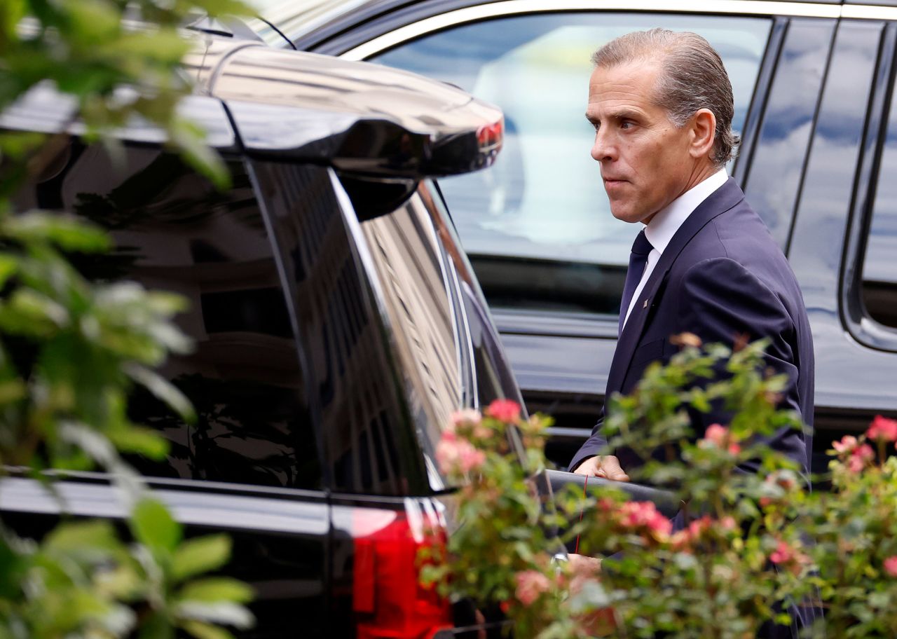 Hunter Biden leaves the J. Caleb Boggs Federal Building on June 11, in Wilmington, Delaware. 