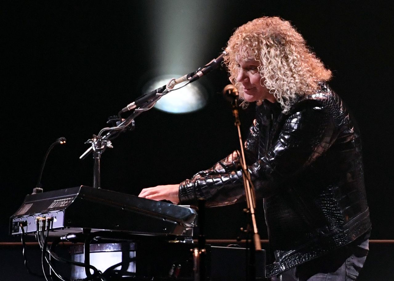 Keyboardist David Bryan of Bon Jovi performs at T-Mobile Arena in Las Vegas on March 17, 2018.