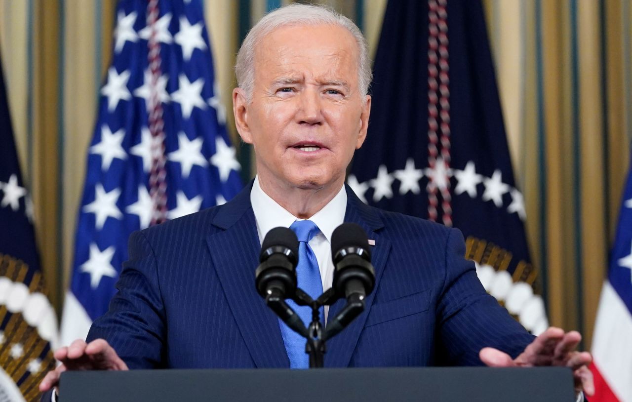 President Joe Biden addresses the media and takes questions on Wednesday.