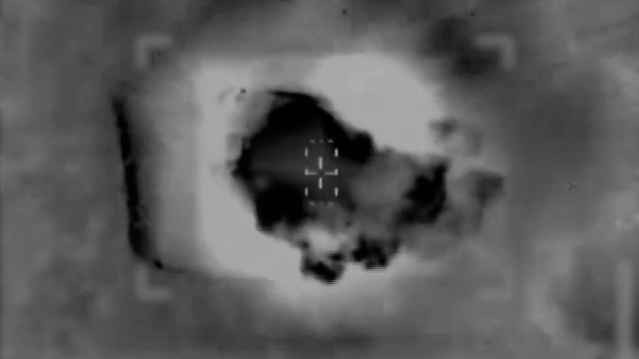 The Israel Defense Forces released video of the military striking Hezbollah targets.