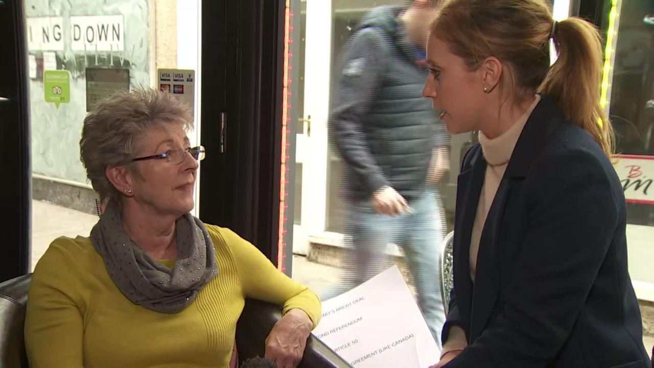 Lynn Booth, pictured left, tells CNN she would change her Remain vote if given the option of a second referendum.