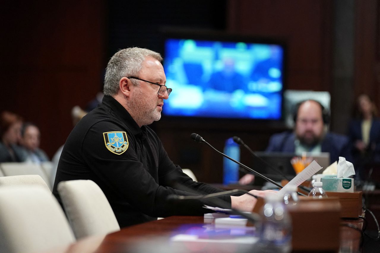 Ukraine’s Prosecutor General?Andriy?Kostin?testifies before a House Foreign Affairs Committee hearing on alleged "Russian war crimes and other atrocities in Ukraine," on Capitol Hill in Washington, U.S., on April 19.