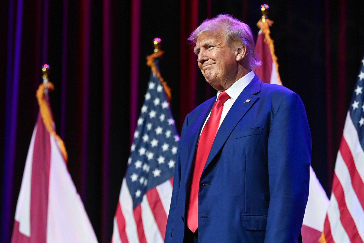 Former President Donald Trump attends an event on August 4, in Montgomery, Alabama.