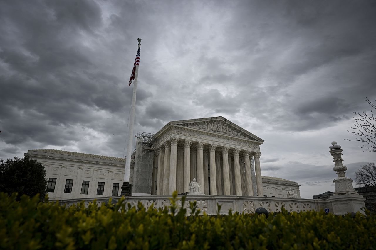 The Supreme Court of the United States building is seen in Washington, DC, on March 15. 