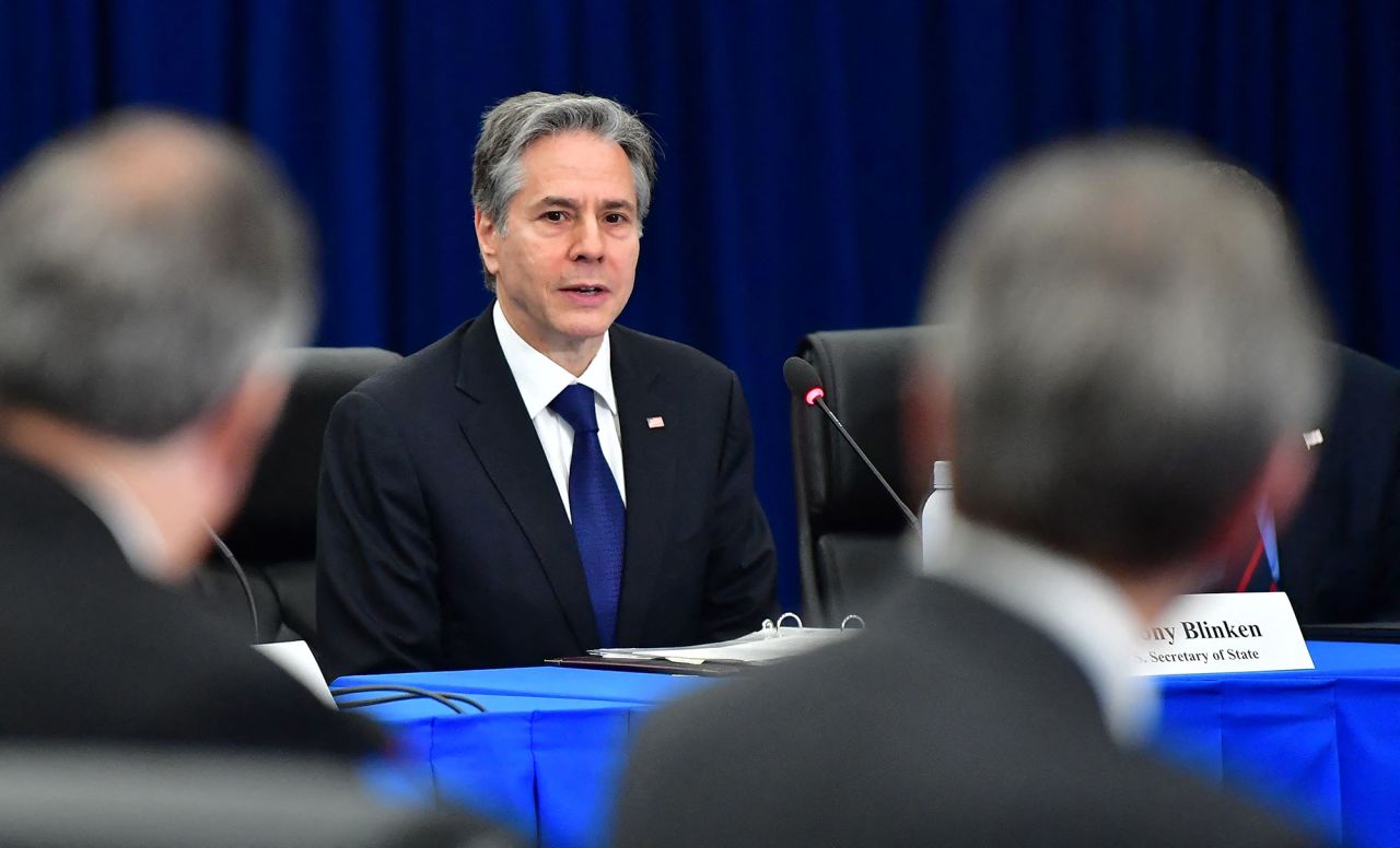 US Secretary of State Antony Blinken speaks at the 9th Summit of the Americas in Los Angeles on June 10.