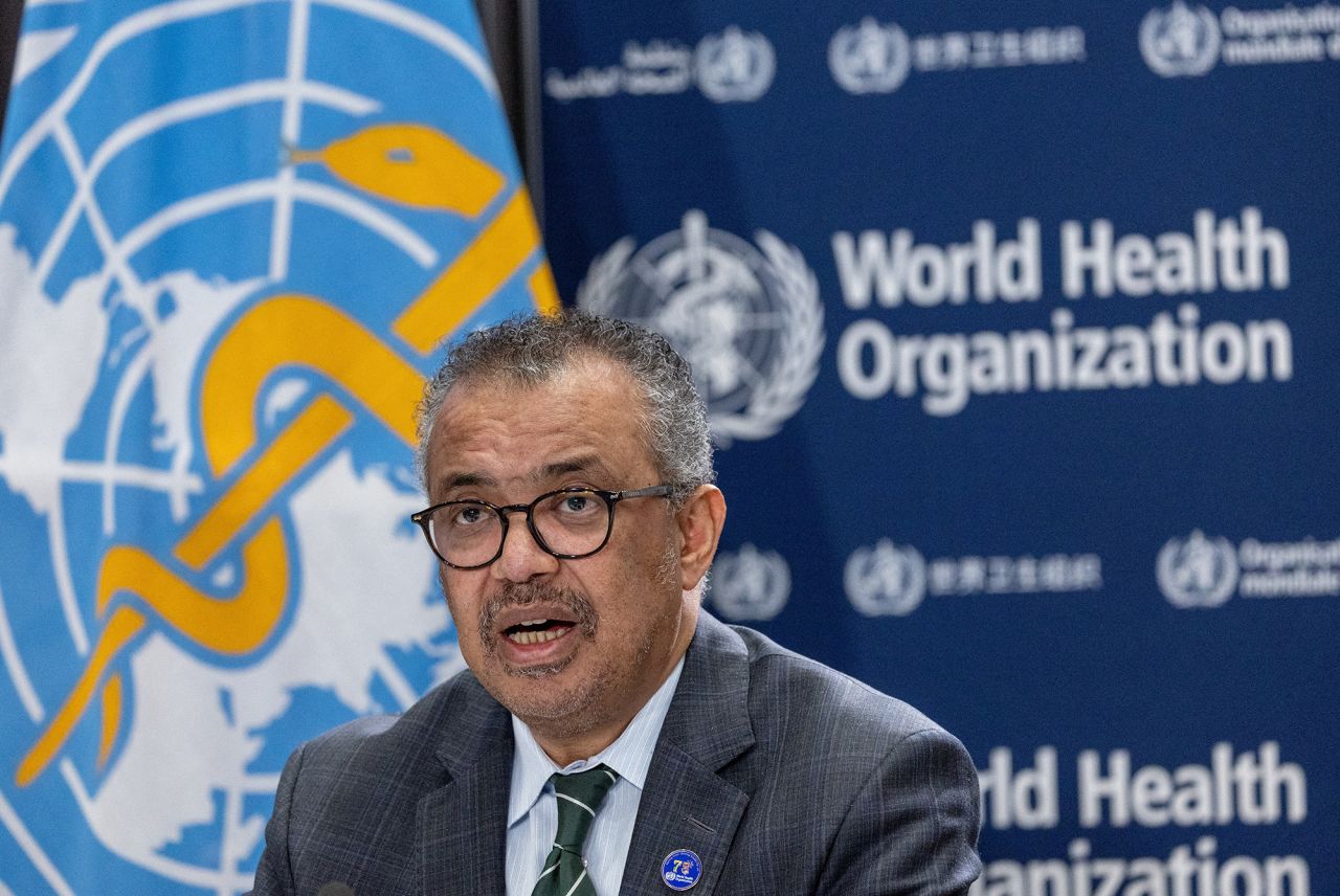 Director-General of the World Health Organisation (WHO) Dr. Tedros Adhanom Ghebreyesus attends an ACANU briefing in Geneva, Switzerland, on December 15.