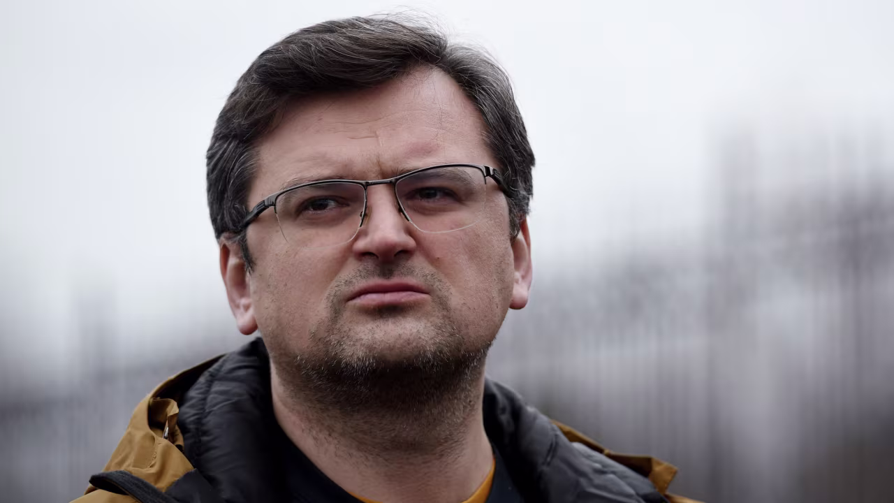 Dmytro Kuleba, Ukraine's minister of foreign affairs, is seen on Saturday after meeting with US Secretary of State Antony Blinken in Korczowa, Poland.
