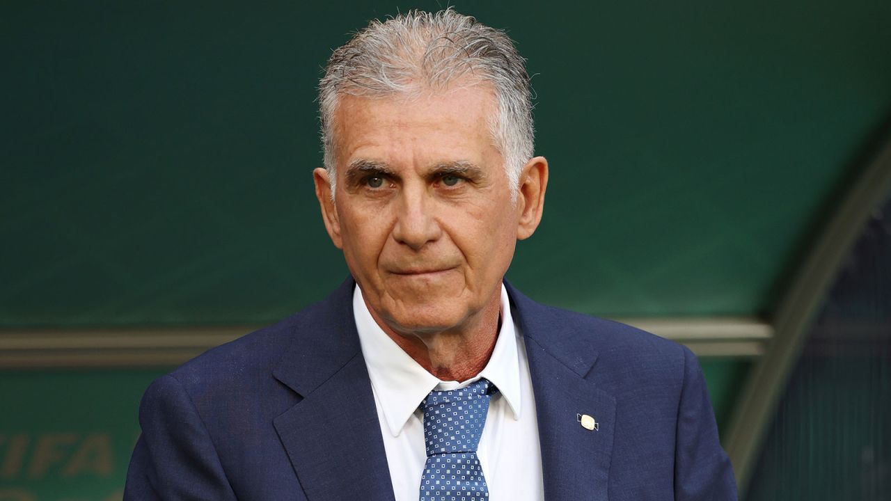 Iran coach Carlos Queiroz  looks on prior to the match between England and Iran on November 21.