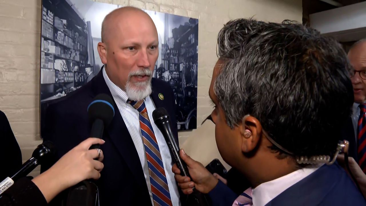 Rep. Chip Roy speaks with CNN’s Manu Raju on Friday, October 20.