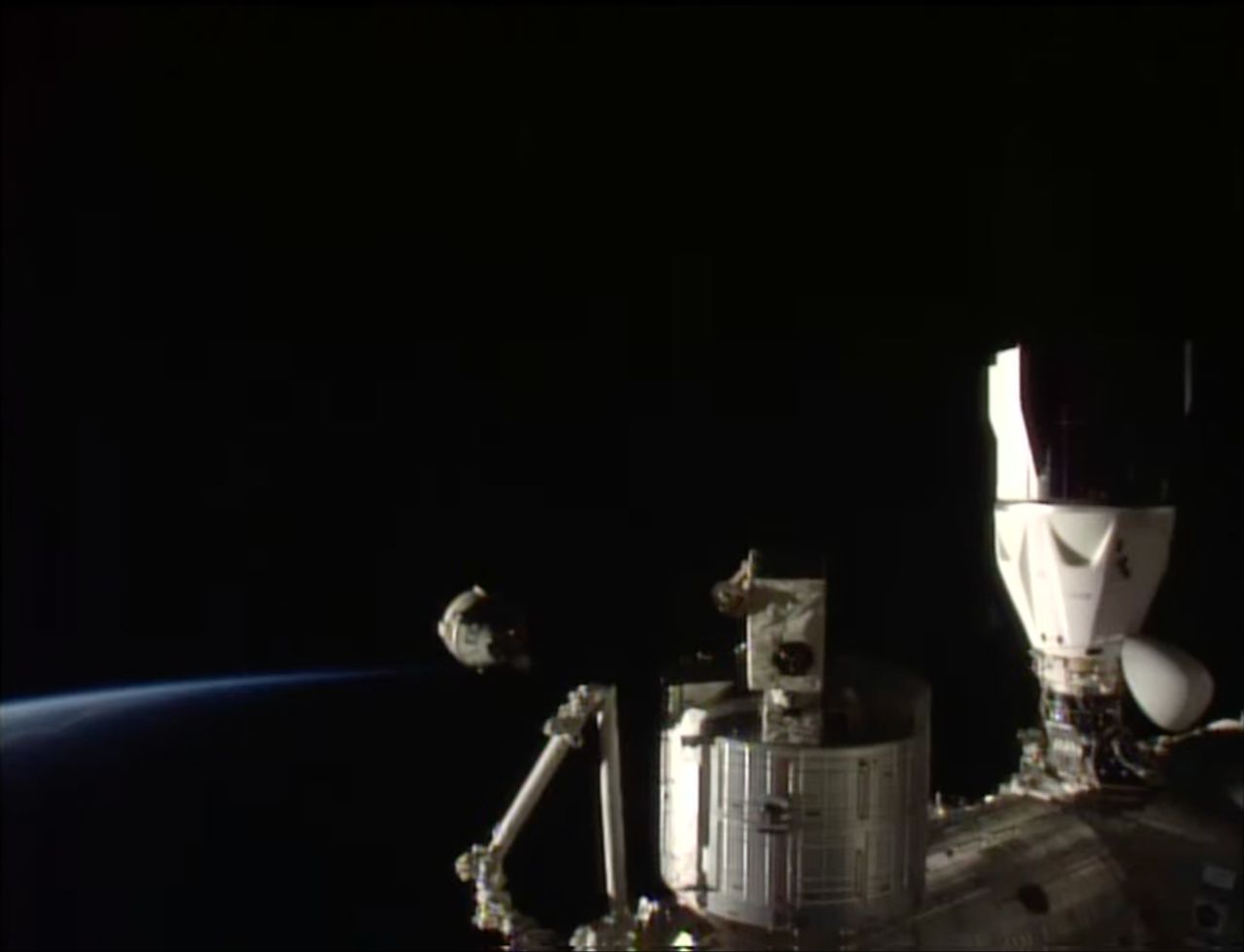 A view of Starliner undocking from the International Space Station, as seen on the NASA livestream on September 6.