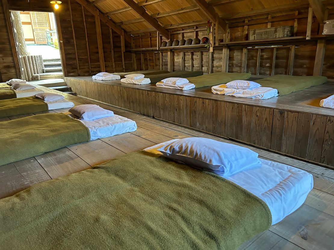 A re-creation of a bunker where kamikaze pilots spent their last night before their missions on the grounds of the Chiran Peace Museum. As the room was cleaned after the pilots left, workers reported that the bedding was soaked with tears.