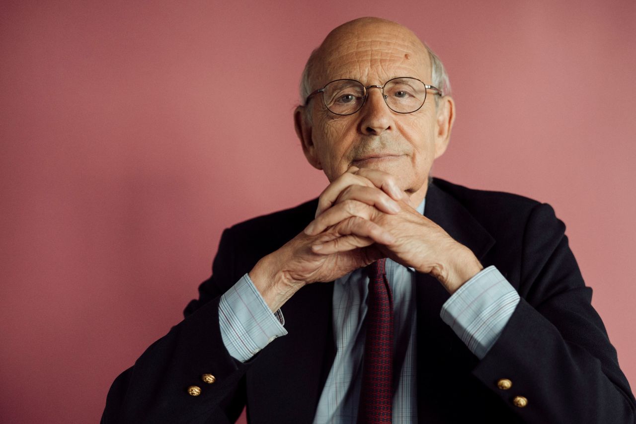 Then-Justice Stephen Breyer poses for a portrait in Washington, DC, in 2021.