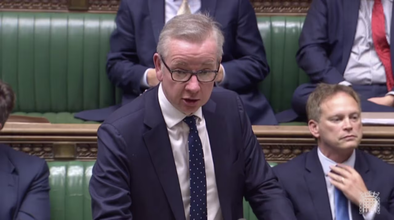 Michael Gove in the House of Commonns Monday night.
