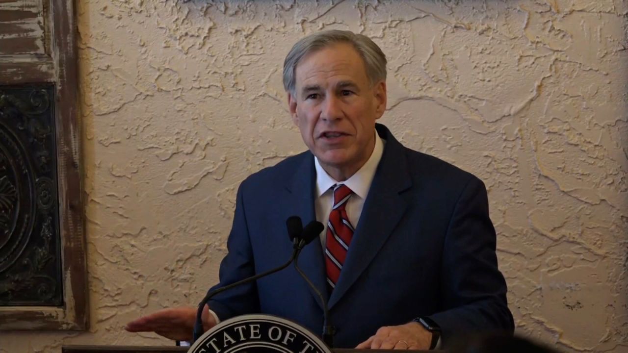 Texas Gov. Greg Abbott speaks during a press conference in Lubbock, Texas, on March 2.