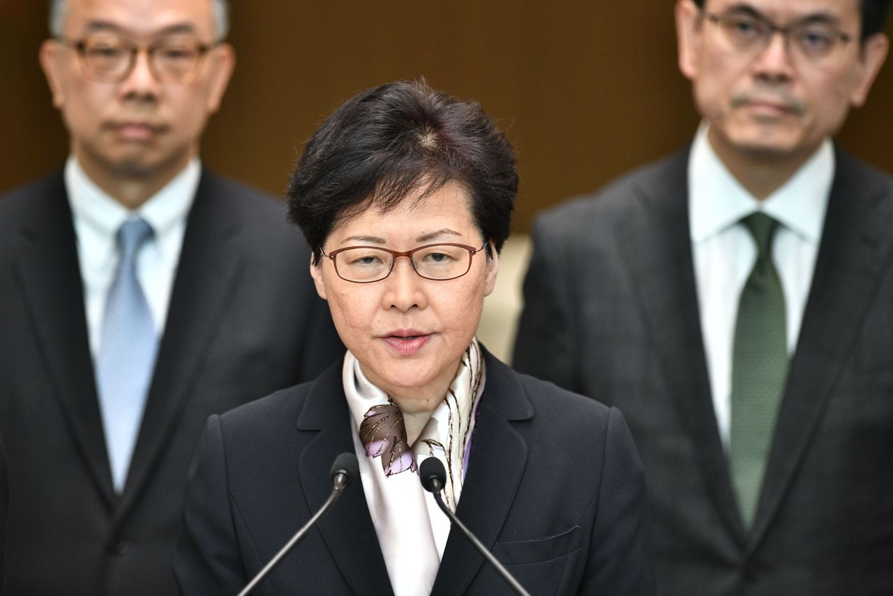 Hong Kong leader Carrie Lam said she would not be stepping down amid recent political unrest.