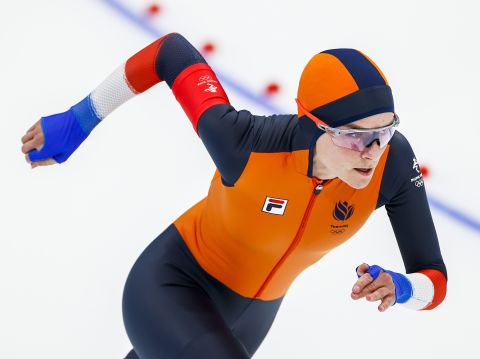 Netherlands' Irene Schouten won women's 3000m speed skating on February 5.