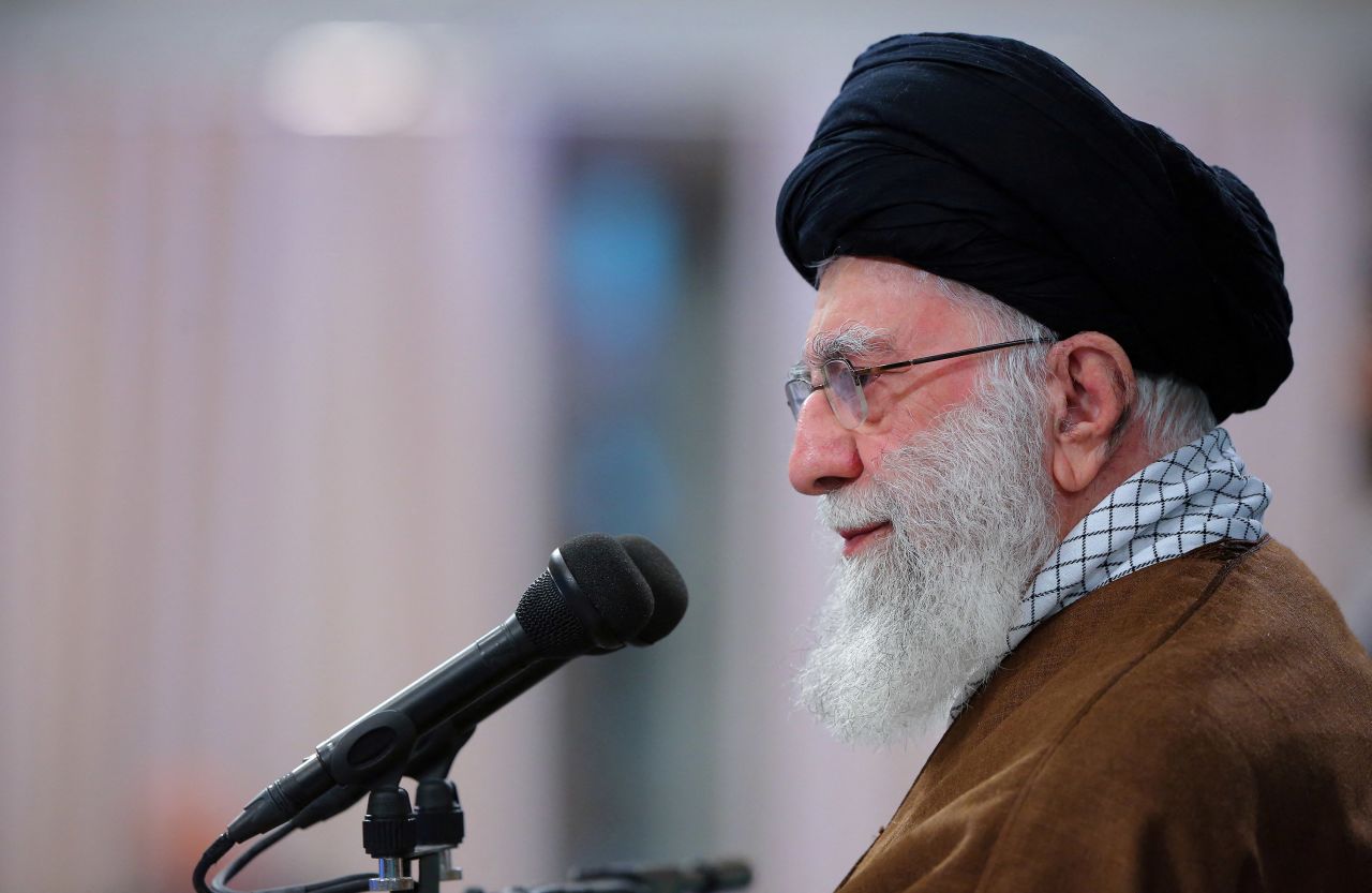 Iran's Supreme Leader Ali?Khamenei?speaks in Tehran, Iran, on Tuesday, October 17. 