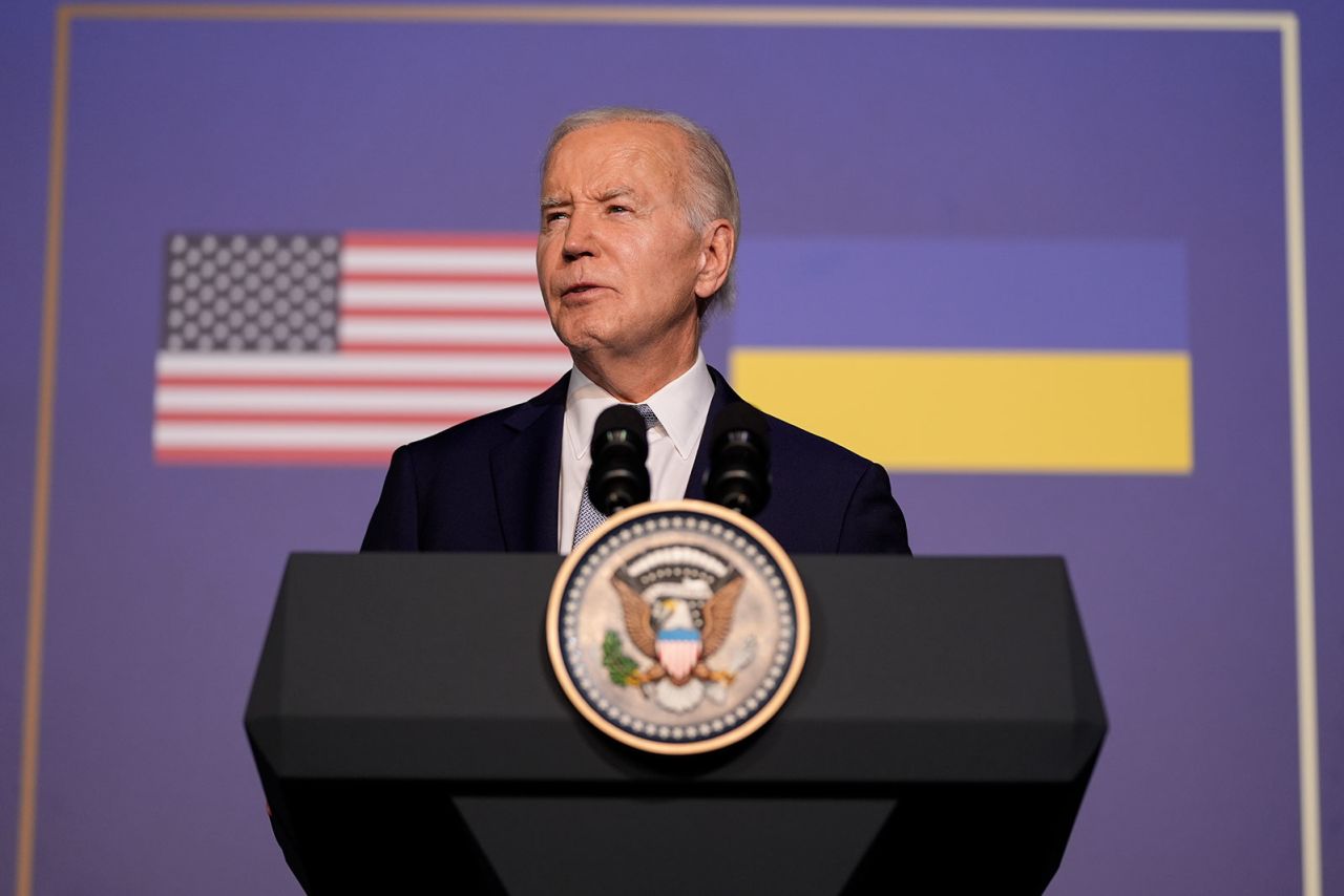 President Joe Biden speaks to the media after signing a bilateral security agreement with Ukrainian President Volodymyr Zelenskyy, on Thursday, June 13.