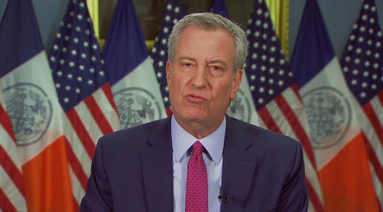 New York City Mayor Bill de Blasio on December 14.