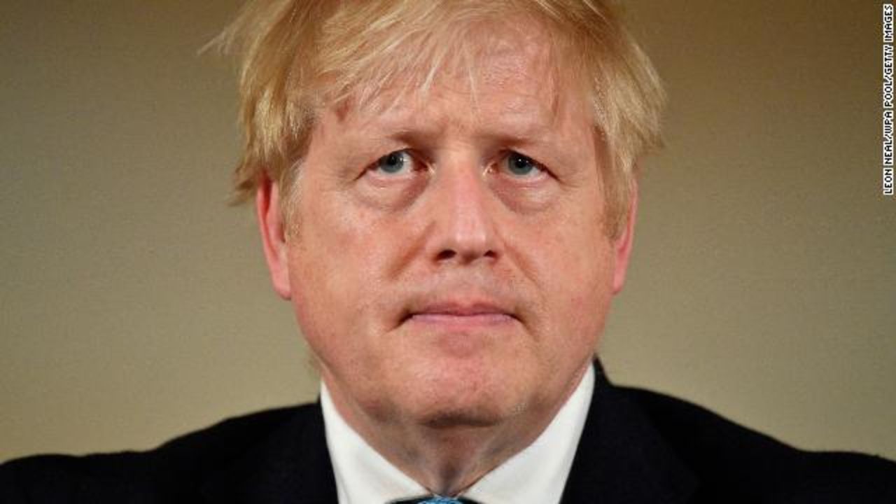  British Prime Minister Boris Johnson looks on during a coronavirus news conference inside number 10 Downing Street on March 19, 2020 in London, England. 