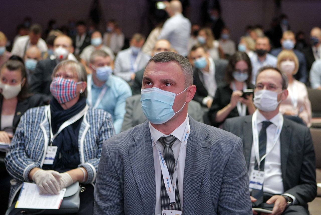 Kiev Mayor Vitali Klitschko is pictured during an event on September 10, 2020, in Kiev, Ukraine.