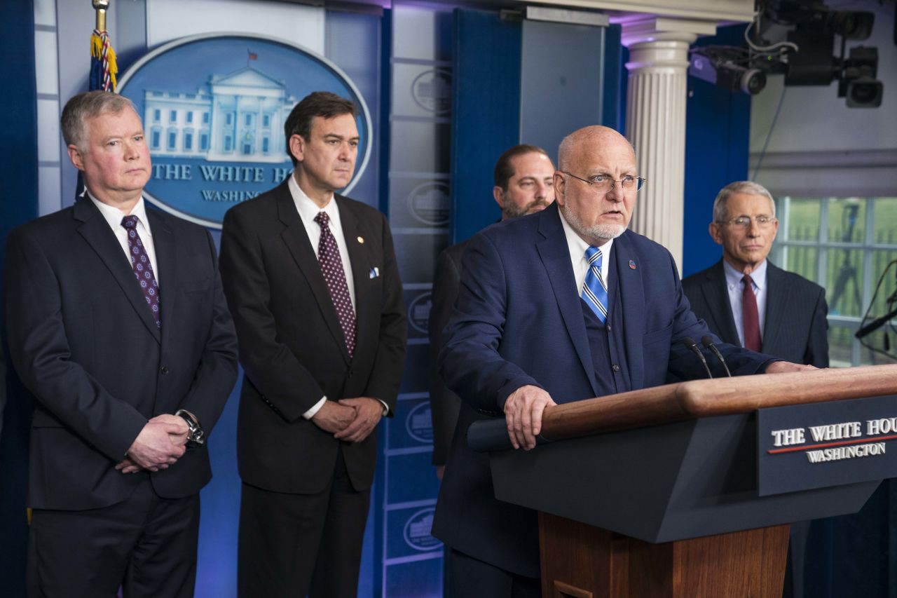 Centers for Disease Control and Prevention (CDC) Director Dr. Robert Redfield, and members of the Trump Administration's Coronavirus Task Force hold a press briefing on Friday, January 31.