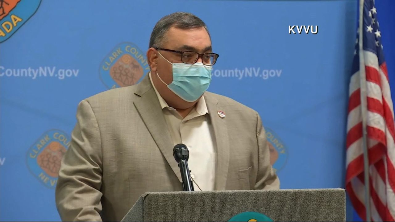 Election official Joe Gloria speaks during a press conference in Las Vegas on November 6.