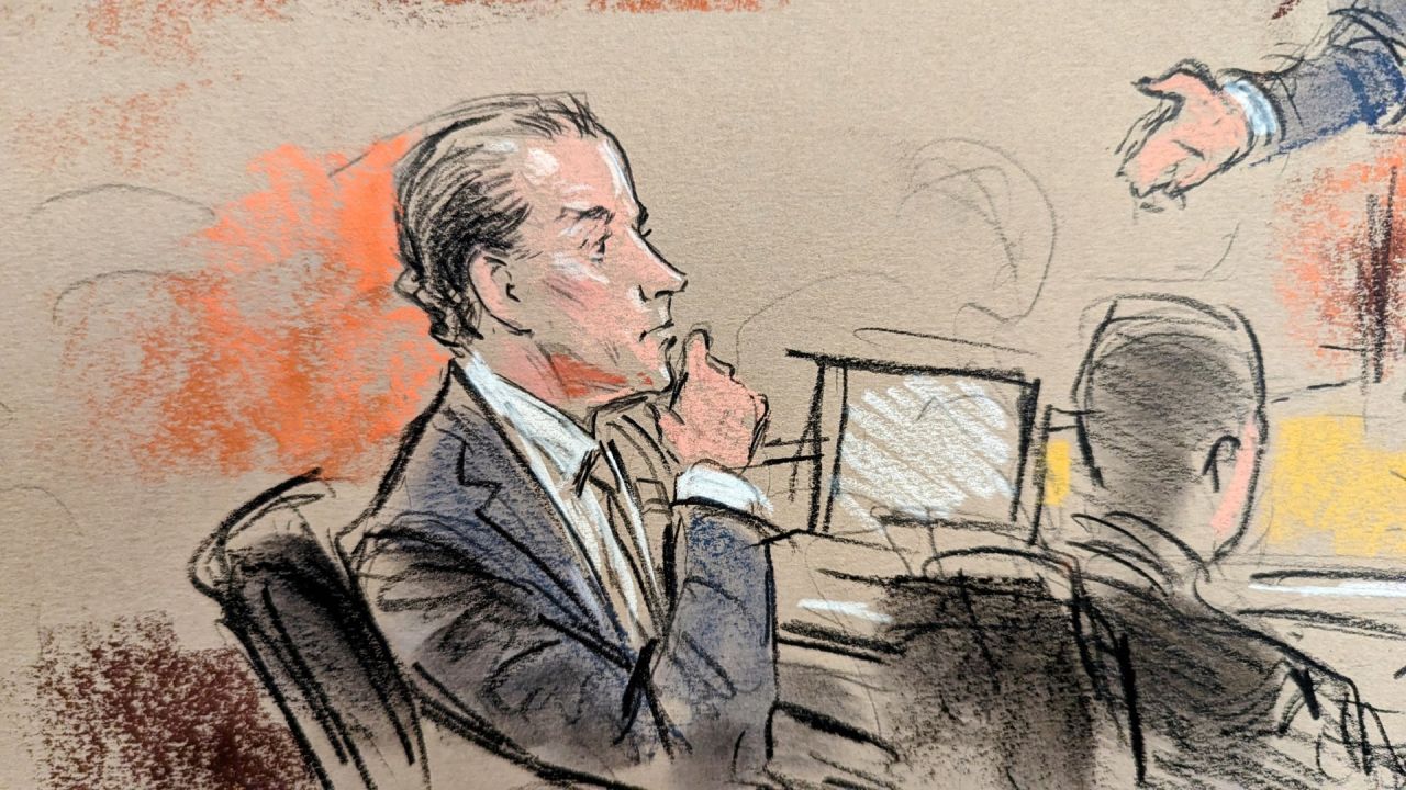 Hunter Biden sits in court during his trial on Tuesday in Delaware.