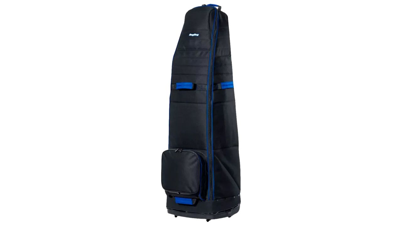 bag boy freestyle travel cover in black and royal blue