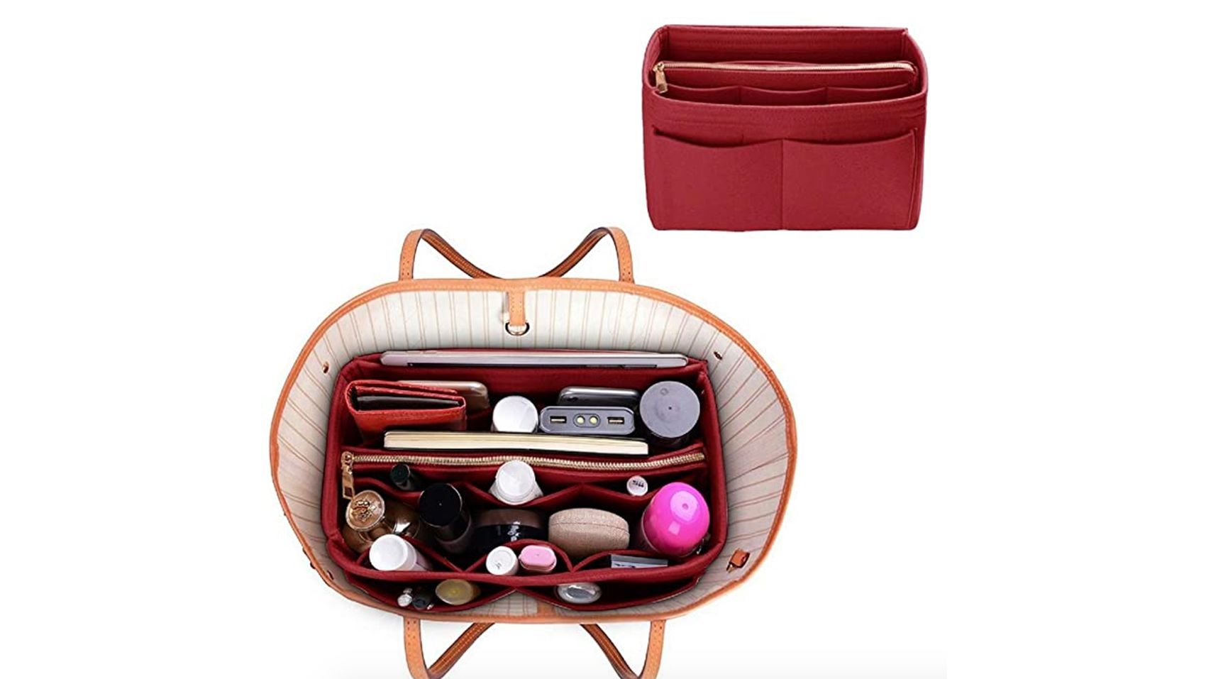 5 Colors Felt Purse Organizer Insert Handbag Organizer Inside