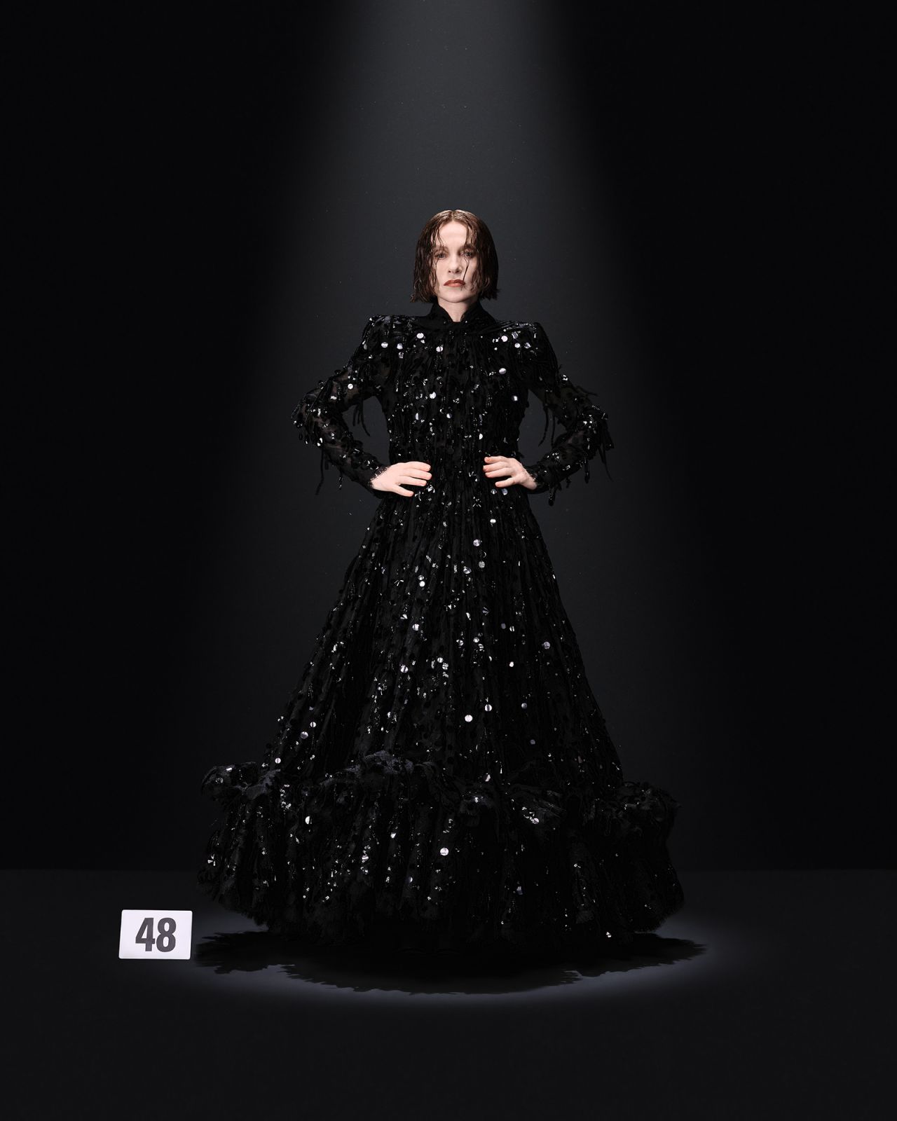 Isabelle Huppert was one of many models seen this week that skewed older.