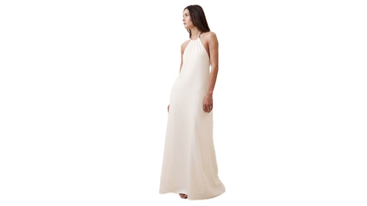 Banana Republic Crepe Halter Gown