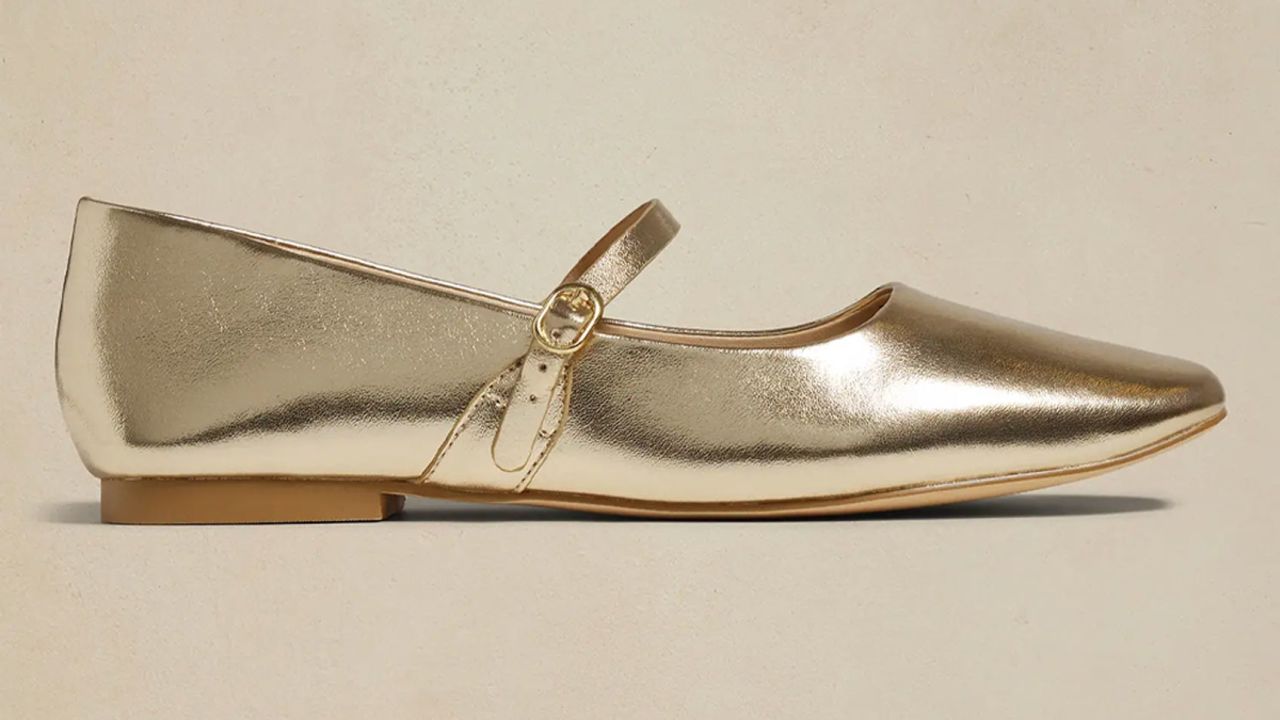 Banana Republic Factory Vegan Leather Mary Jane Ballet Flat