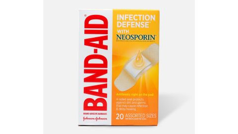 Band-Aid Bandages With Neosporin Antibiotic Ointment, Assorted Sizes, 20-Count