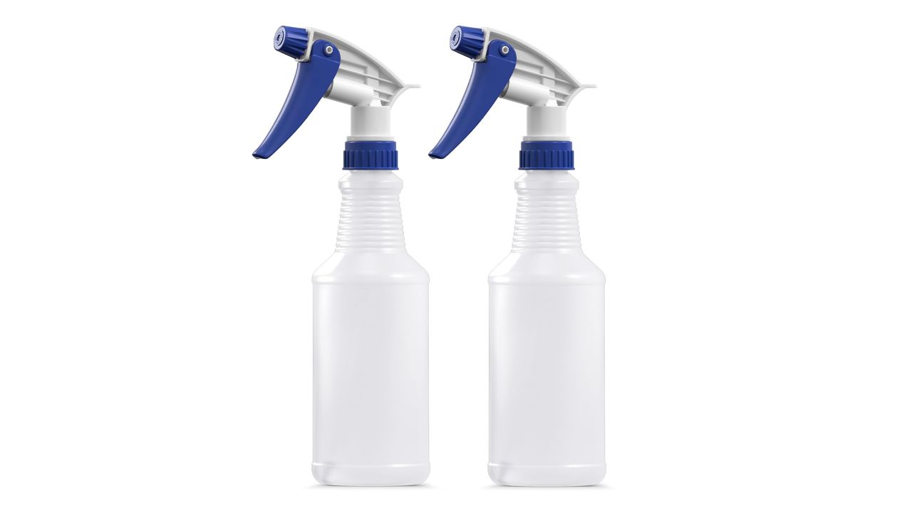 Two plastic spray bottles