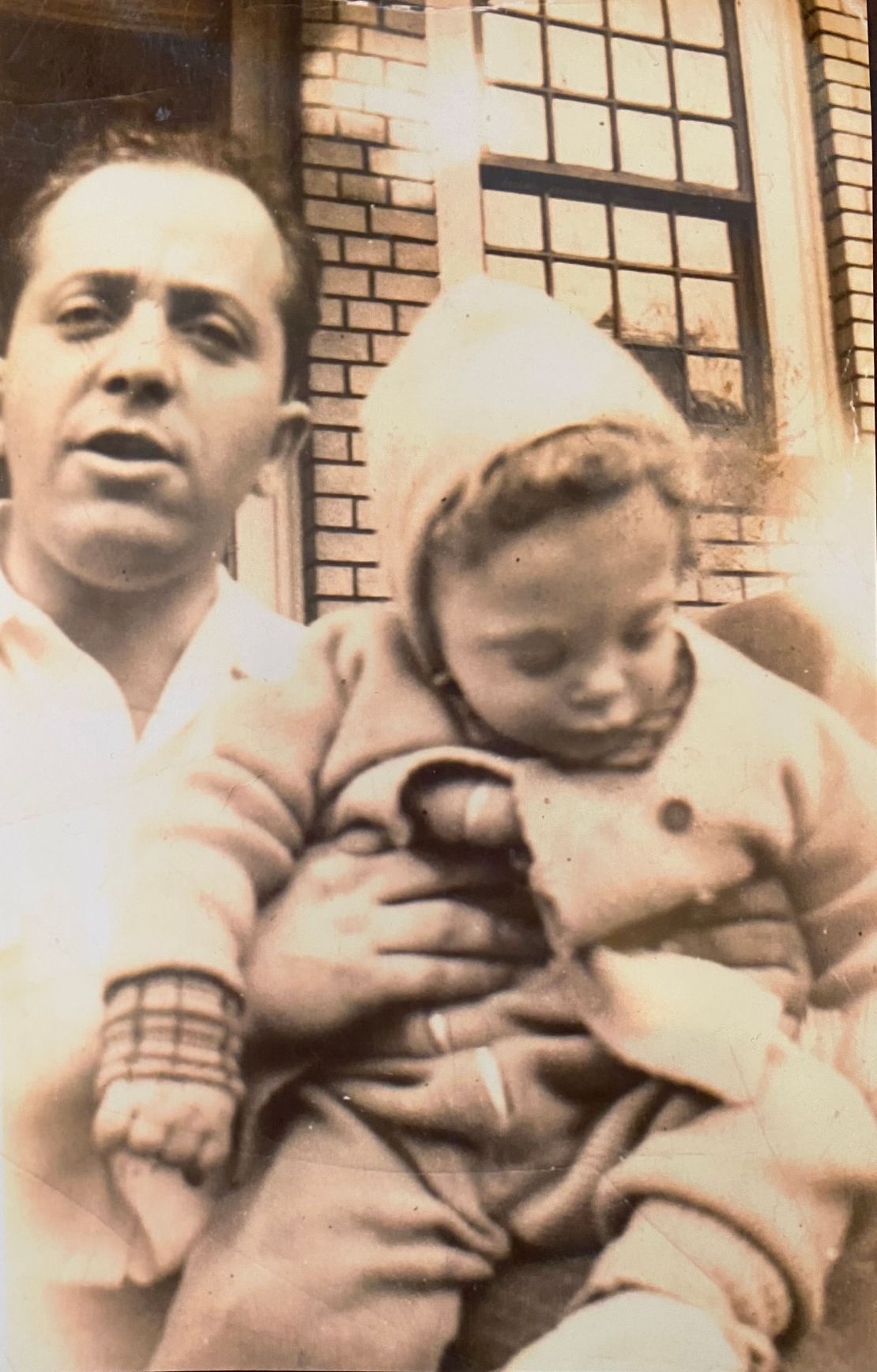 Nathan Baskind with Philip Baskind, the author’s father, soon before he was shipped to war.